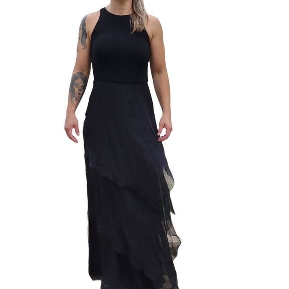 MAX MARA made in Italy Black chiffon gown Final Discount - Picture 1 of 16